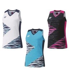 YONEX - WOMEN'S SLEEVELESS TOP - BLACK / PINK - 20638EX - Euro L