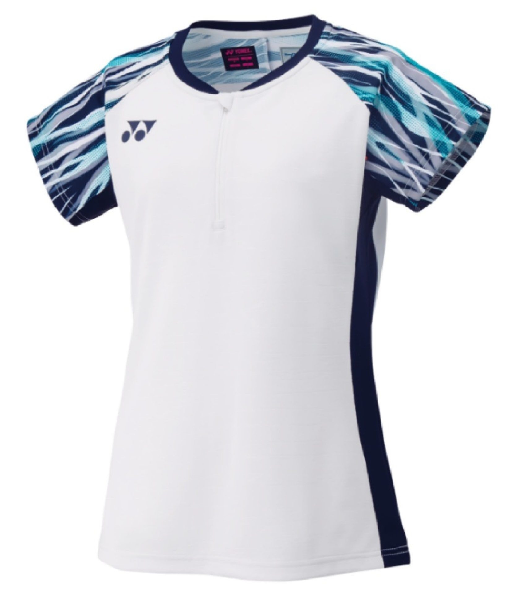 YONEX - WOMEN'S BADMINTON SHIRT - WHITE / NAVY - 20636EX - Euro S