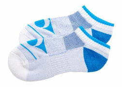 YONEX - TRU 3D TruDRY SOCKS - WHITE / TURQUOISE - SSH-2896