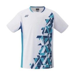 YONEX - MEN'S CREW NECK SHIRT - 10442EX WHITE/TURQUOISE - Euro M