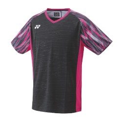 YONEX - MEN'S CREW NECK SHIRT - 10443EX BLACK/PINK - Euro L